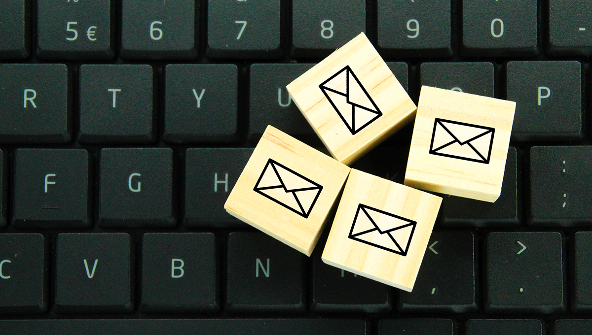 keyboard with email icons on it. email marketing